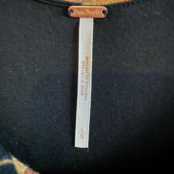 Free People Midnight Garden Floral Maxi Dress Bell Sleeve Boho Witchy L - Picture 6 of 6